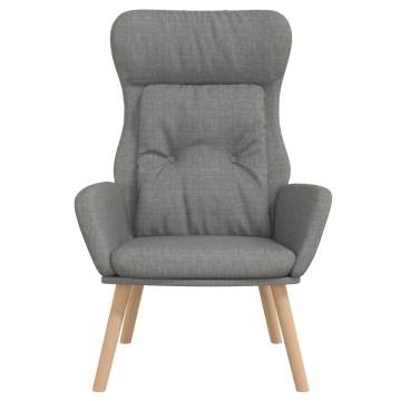 Scaun de relaxare, gri deschis, material textil - Img 3