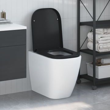 Scaun de toaletă cu eliberare rapidă cu închidere lentă Duroplast Negru - Img 1