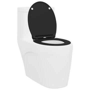 Scaun de toaletă cu eliberare rapidă cu închidere lentă Duroplast Negru - Img 3