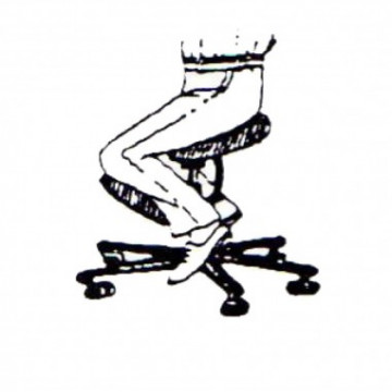Scaun kneeling chair OFF 094 negru - Img 3