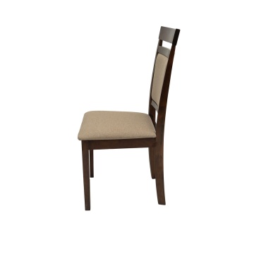 Scaun living S-221, tapitat, stejar, tapiterie bej inchis - Img 3