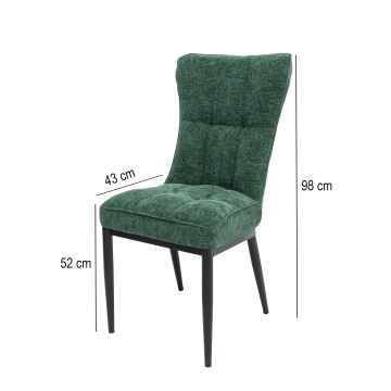 Scaun ML-3, tapitat stofa, verde - Img 5