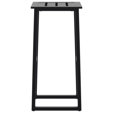 Scaune bar, 2 buc. negru 38x38x80 cm oțel vopsit electrostatic - Img 5