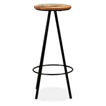 Scaune de bar, 2 buc., lemn masiv reciclat - Img 3