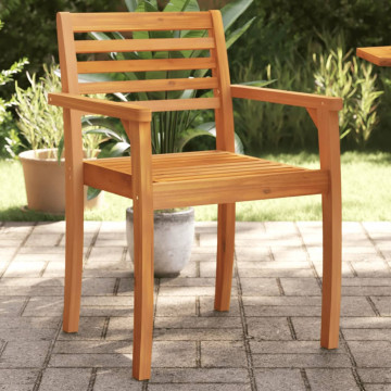 Scaune de grădină, 6 buc, 59x55x85 cm, lemn masiv de acacia - Img 1