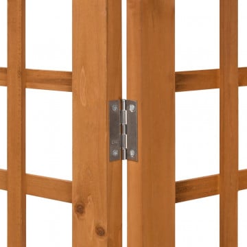 Separator cameră cu 3 panouri, 121x180,5 cm, nuiele lemn brad - Img 7