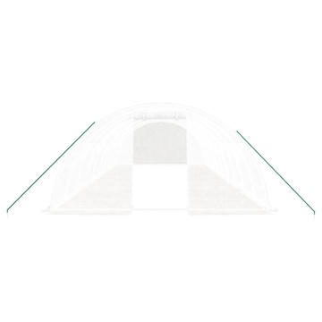 Seră cu cadru din oțel, alb, 40 m², 10x4x2 m - Img 4