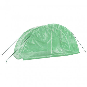 Seră cu cadru din oțel, verde, 10 m², 5x2x2,3 m - Img 3