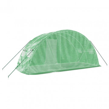 Seră cu cadru din oțel, verde, 10 m², 5x2x2,3 m - Img 5
