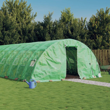Seră cu cadru din oțel, verde, 30 m², 6x5x2,3 m - Img 1