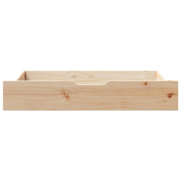 Sertare de pat cu roți, 2 buc., 95x55x16 cm, lemn masiv de pin - Img 3