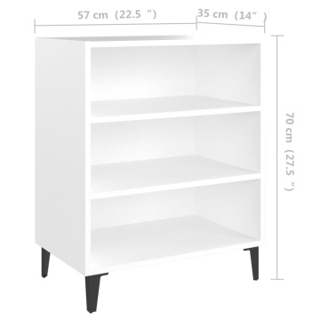 Servantă, alb, 57x35x70 cm, PAL - Img 5