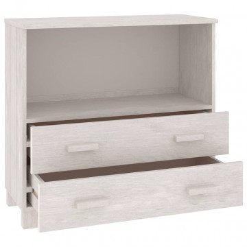 Servantă, alb, 85x35x80 cm, lemn masiv de pin - Img 6