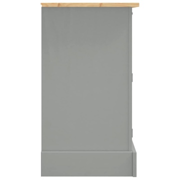 Servantă Corona, gri, 112x43x78 cm, lemn masiv de pin mexican - Img 8