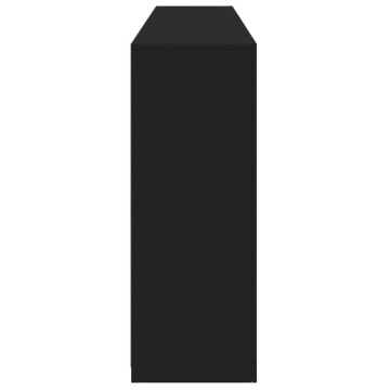 Servantă cu lumini LED, negru, 181,5x37x100 cm - Img 6