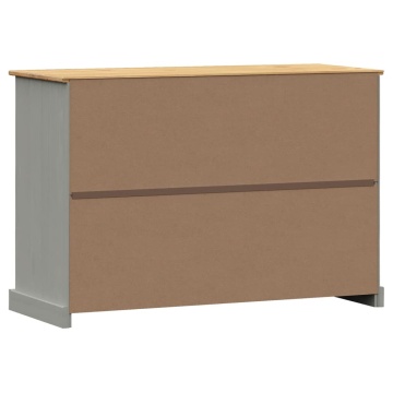 Servantă cu sertare VIGO, gri, 113x40x75 cm, lemn masiv de pin - Img 6