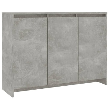 Servantă, gri beton, 102x33x75 cm, lemn prelucrat - Img 2