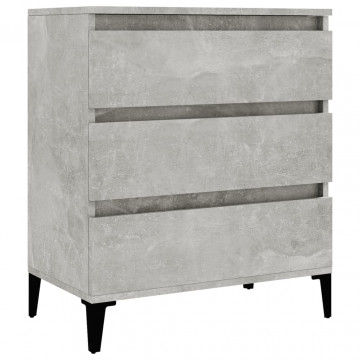 Servantă, gri beton, 60x35x70 cm, lemn prelucrat - Img 2