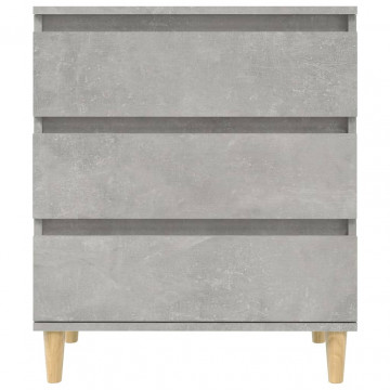 Servantă, gri beton, 60x35x70 cm, lemn prelucrat - Img 5