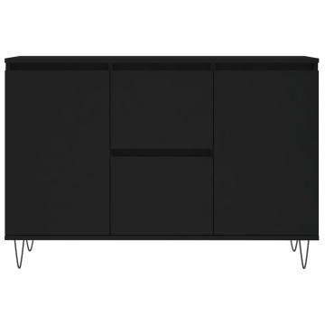 Servantă, negru, 104x35x70 cm, lemn prelucrat - Img 8