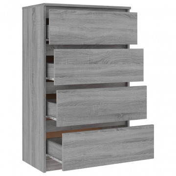 Servantă, sonoma gri, 60x35x98,5 cm, lemn prelucrat - Img 5