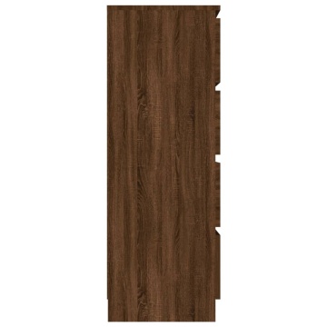 Servantă, stejar maro, 60x35x98,5 cm, lemn prelucrat - Img 6