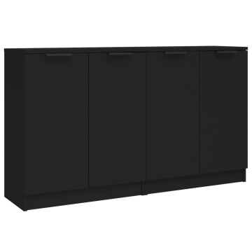 Servante, 2 buc., negru, 60x30x70 cm, lemn compozit - Img 2