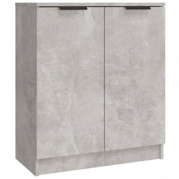 Servante, 3 piese, gri beton, lemn prelucrat - Img 6