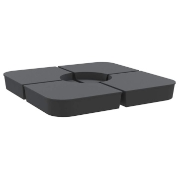Set bază de umbrelă soare 4 piese pentru suport cruce 100 kg PP - Img 2