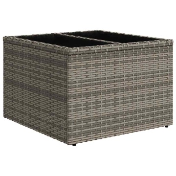 Set canapele de grădină, 9 piese, cu perne, gri, poliratan - Img 6