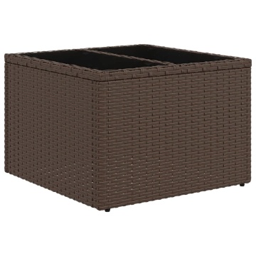 Set canapele de grădină cu perne, 6 piese, maro, poliratan - Img 4