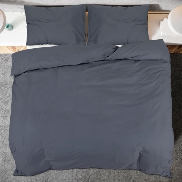 Set cu husă de pilotă, antracit, 155x220 cm, bumbac - Img 8