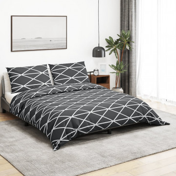 Set cu husă de pilotă, gri, 260x240 cm, bumbac - Img 1