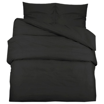 Set cu husă de pilotă, negru, 240x220 cm, microfibră - Img 2