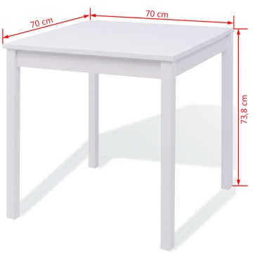 Set cu masă și scaune din lemn de pin, 5 piese - Img 12