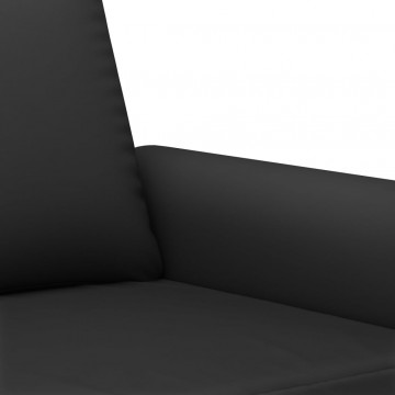 Set de canapele cu perne, 2 piese, negru, catifea - Img 7