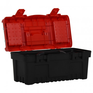 Set de cutii de scule, 2 piese, negru și roșu, polipropilenă - Img 8