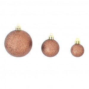 Set de globuri de Crăciun 100 de bucăți 6 cm Maro/Bronz/Auriu - Img 6