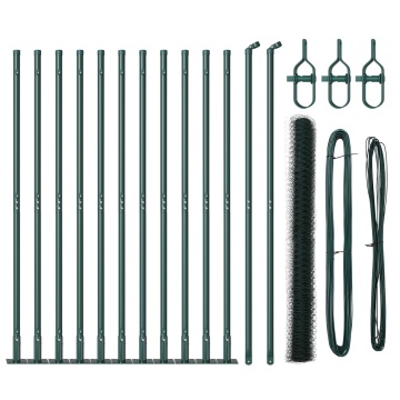Set de Împrejmuire 2 Bucăți Verde Metal 25 x 1.5 m Durabil - Img 2