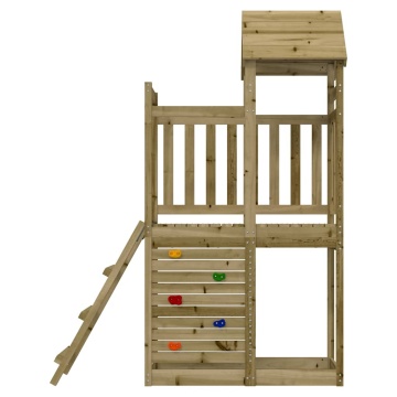 Set de joacă de exterior, 52,5x110,5x214 cm, lemn masiv de pin - Img 4