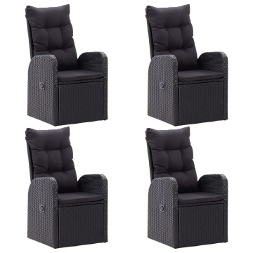Set de masă pentru grădină, 5 piese, negru - Img 2