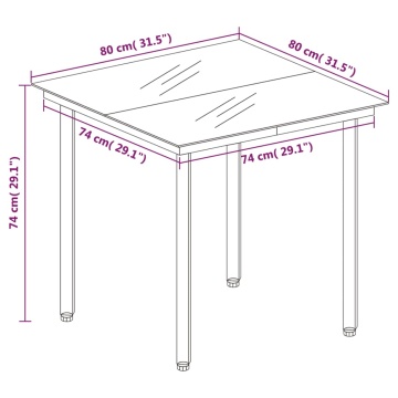 Set de mobilier pentru grădină, 3 piese, negru - Img 6