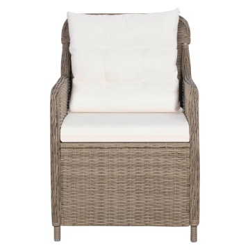 Set de mobilier pentru grădină, 5 piese, maro - Img 8