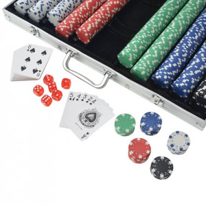 Set de poker cu 1000 de jetoane din aluminiu - Img 3