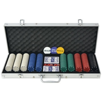 Set de poker cu 500 de jetoane din aluminiu - Img 1