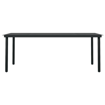 Set de servit masa pentru grădină, 7 piese, negru - Img 4