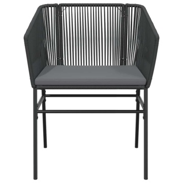 Set de sufragerie de grădină 5 piese neagră Sticlă Poly Rattan - Img 6