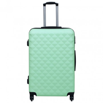 Set de valize cu carcasă rigidă, 2 piese, verde mentă, ABS - Img 2