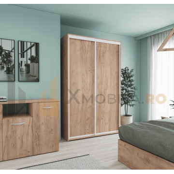 Set Dormitor Smart, Material Pal 18mm, Culoare Stejar Auriu - Img 3