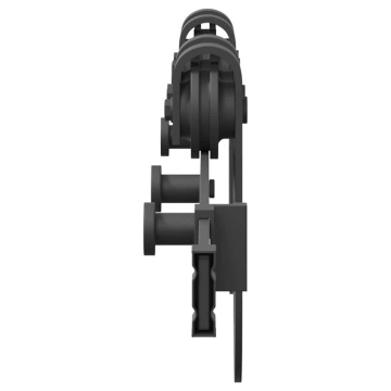 Set feronerie pentru ușă glisantă, negru, 183 cm, oțel - Img 5